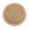 Jute Border Rug Natural White - 150cm Circle