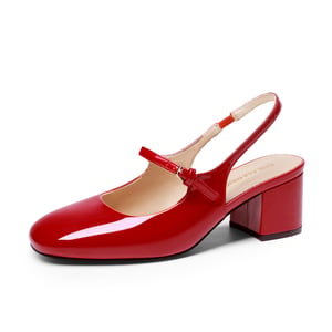 DREAM PAIRS Women   s Square Toe Mary Jane Shoes