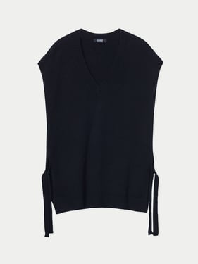 V-neck Cashmere Maternity Top - 2XL / Black / WK811-1481
