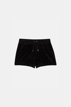 BLACK CLASSIC VELOUR TRACK SHORT - XS / Black