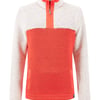 Weird Fish Isla 1/4 Zip Colour Block Macaroni Hot Coral Size 10