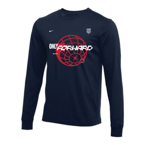 Men's Nike Only Forward Global Long Sleeve Navy Tee / 2X