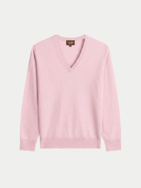 Timeless Cashmere V-Neck Sweater - XL / almond blossom / WK1069-0509/0000