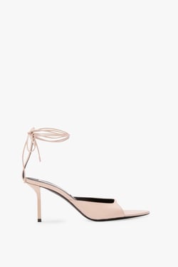 Victoria Beckham Eliza Stiletto Sandal 75 In Pale Rose Leather - Size 41 UK