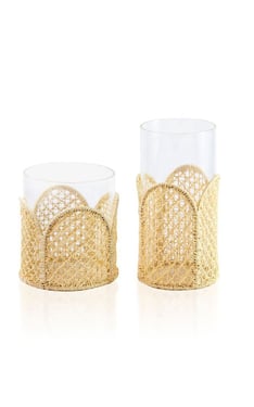 Palma Arches Handwoven Iraca Glass Sleeve