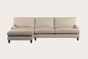 nkuku Marri Left Hand Chaise Sofa | Make To Order | Grand | Recycled Cotton Natural