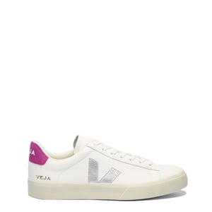 Veja Womens Campo Leather White Silver Ultraviolet