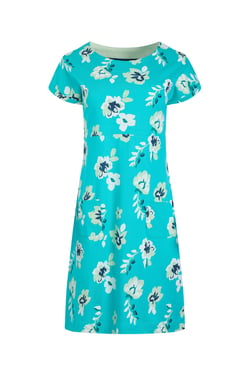 Weird Fish Tallahassee Printed Jersey Dress Blue Shine Size 10