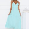 Gilded Whisper Maxi Dress Blue