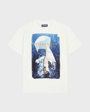 Vilebrequin - Men Cotton T-shirt Sailing Boat From The Sky - Tee Shirt - Portisol - White - Size 4XL
