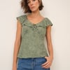 Green Polka Dot Top