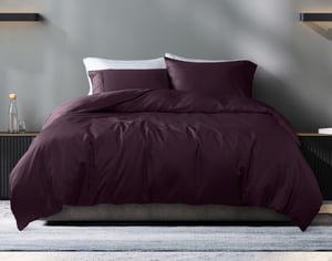 QE Home 500TC Eucalyptus Luxe TENCEL™ Lyocell Sheet Set Duvet Cover, TENCEL™ Lyocell in Purple, King
