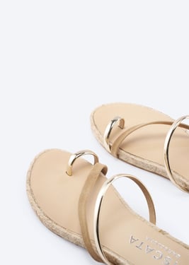 Miramar Suede Espadrille Sandal Flats