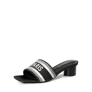 DREAM PAIRS Jacquard Cylindrical Heel Slide Sandals