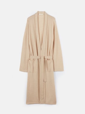 Organic Color Men's Cashmere Robe - 2XL / Beige / MK246-02