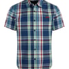 Weird Fish Judd Short Sleeve Check Shirt Estate blue Size S