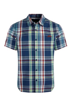 Weird Fish Judd Short Sleeve Check Shirt Estate blue Size S