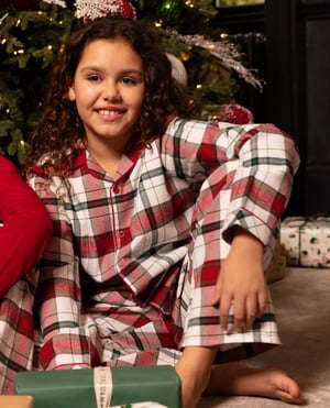 Blaze Kids Unisex Brushed Check Pyjama Set - 12-13