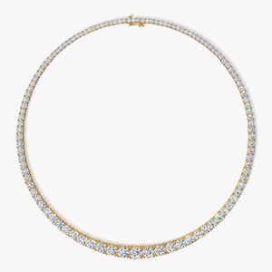 Bold Riviera Diamond Necklace - 18 IN / 20.65 CT