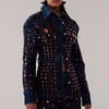 AKIRA Disco Babe Denim Button Down Top | Size Medium