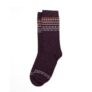 Barbour Womens Anaise Fair Isle Sock Fudge