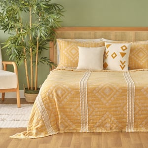 Glorinda Cotton Coverlet with Shams - Mustard