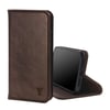 iPhone 11 Leather Case (with stand function) - Dark Brown
