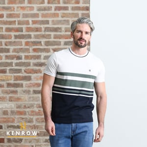 Kenrow Griffin Striped Tee Khaki B2B