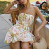 High Summer Strapless Mini Dress Print