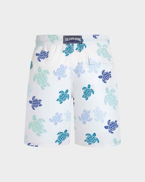Vilebrequin - Men Long Swim Shorts Tortues Multicolores - Swimwear - Okoa - White - Size XXXL