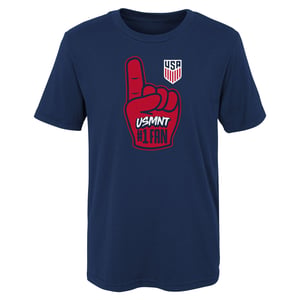 Junior Outerstuff USMNT Number 1 Navy Tee / 7