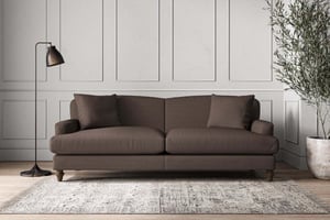 nkuku Deni Sofa | Make To Order | Grand | Recycled Cotton Mocha