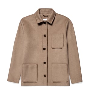 Sunspel Womens Twin Pocket Jacket Light Camel
