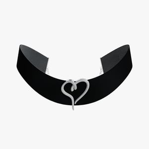 Pave Heart Diamond Choker - 1.50 CT