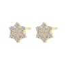 Zirconia Bloom Stud Earrings Sterling Silver