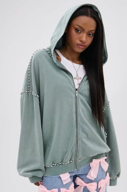 AKIRA Hand Made Zip Up Sweatshirt | Size Large/XL