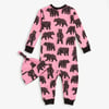Pink Wild Bears Baby Sleeper & Hat