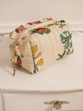 Cosmetic Bag Baby Wallpaper floral - ONE SIZE / Natural