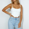 Glam Look Crop Top White