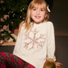 Girls Snowflake Pullover Sweater