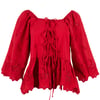 Damson Madder Lana Blouse Red Broderie -
