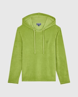 Vilebrequin - Men Terry Long-sleeves Hooded T-shirt - Tee Shirt - Therapy - Green - Size M