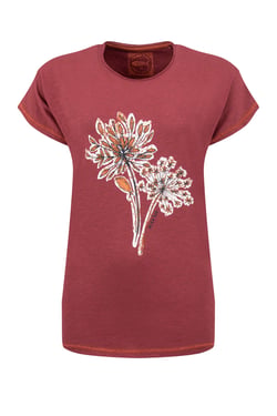 Weird Fish Seedheads Front Print T-Shirt Rhubarb Size 8