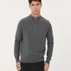 Essential Half-Zip Cashmere Sweater - S / Gray / MK07-147