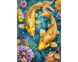 Two Golden Carp