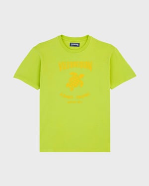 Vilebrequin - Men Cotton T-shirt Printed Turtle Logo - Tee Shirt - Portisol - Green - Size 4XL