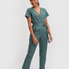 Cropped Wrap Jumpsuit - Poplin Green / M