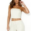 Moved In Crop Top Beige