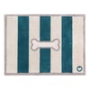 Bone Stripe Teal Washable Doormat - 65x85cm