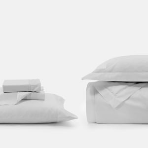Signature Bedding Set Twin XL Calacatta Gray Grand Hotel Percale , Luxury Organic Bedding and Sheet Sets , PROSSIONI